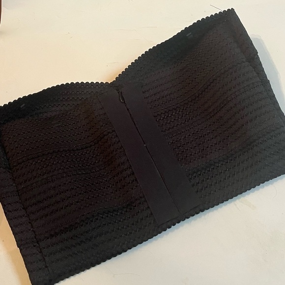 Express Strapless Crop Top Sz S Black Zip Back - Picture 5 of 10